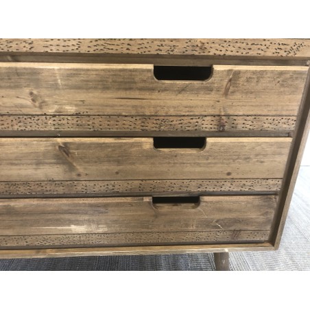 Commode bois marron 4 tiroirs | SECONDE MAIN