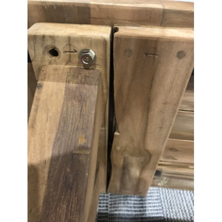 Banc de jardin en teck recyclé 270x35cm - Seconde main