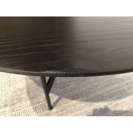 Table basse noire 78x78cm piètement métal| Seconde Main