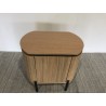 Table de chevet bois 1 porte style rétro pin marron | Seconde Vie