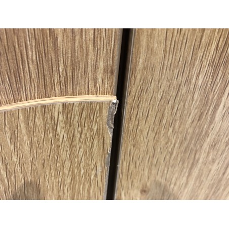 Meuble TV couleur naturelle 4 portes décor motif arrondi - Seconde Main