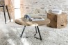 SIXTINE round coffee table, 75x75cm, recycled teak – Second-hand