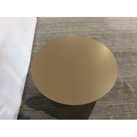 Table d'appoint ronde en bois laqué taupe D40cm | Seconde Main