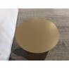 Round side table in taupe lacquered wood, diameter 40 cm | Macabane
