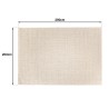 Rectangular rug, 200 x 290 cm, woven beige wool – Second-hand