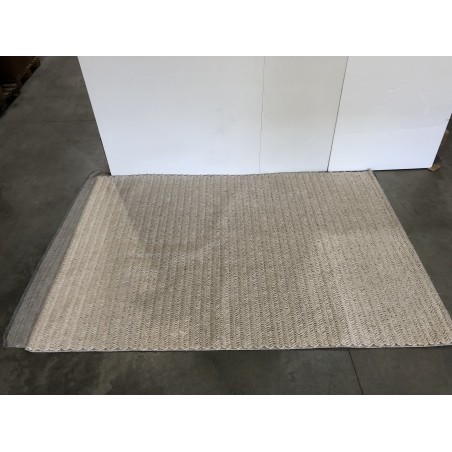 Tapis rectangulaire 200x290cm en laine tissée beige - Seconde Main