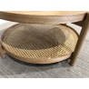 80.5cm wooden coffee table with rattan shelf | Amy Collection