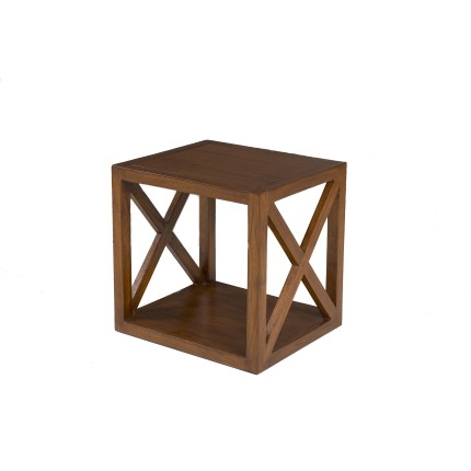 LORINE Brown Shelf with 1 Compartment - 40 cm Crossbar