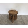 Round stool 40x40cm recycled pine wood SANDY