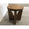 Round stool 40x40cm recycled pine wood SANDY