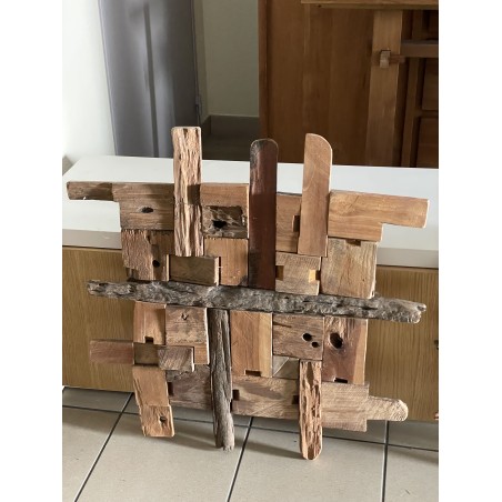 Teak wood wall decoration - Second-hand