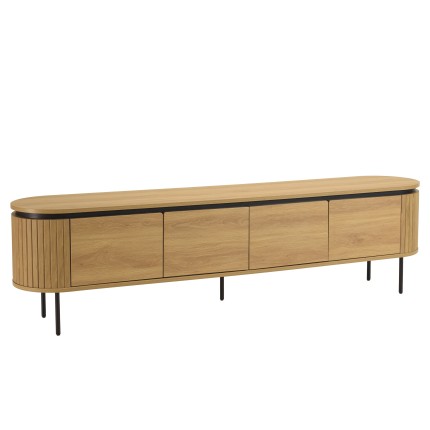 2m rounded TV stand - Macabane Furniture