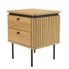 Natural-coloured bedside table - Macabane Furniture