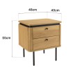 Natural-coloured bedside table - Macabane Furniture