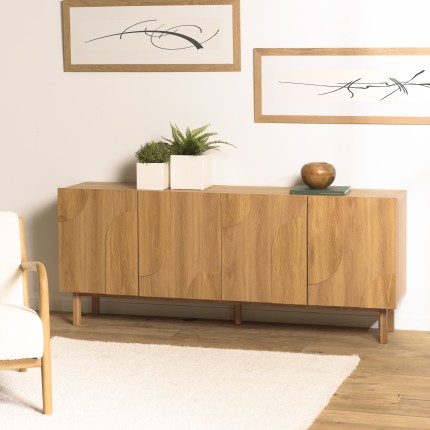 4-door sideboard with rounded design - Macabane Furniture