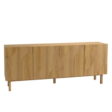 Buffet 4 portes décor motif arrondi - Meubles Macabane