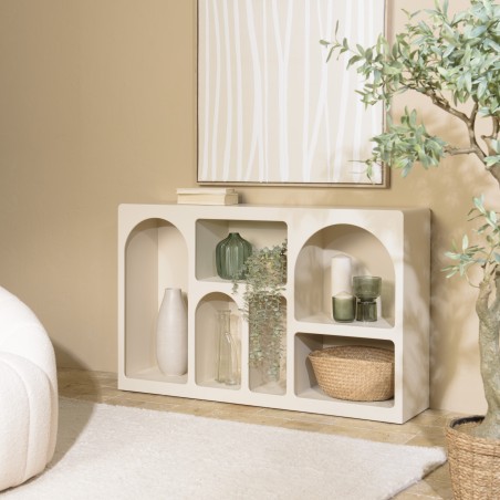 Buffet 6 niches couleur beige - Meubles Macabane
