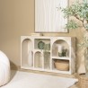 Buffet 6 niches couleur beige - Meubles Macabane