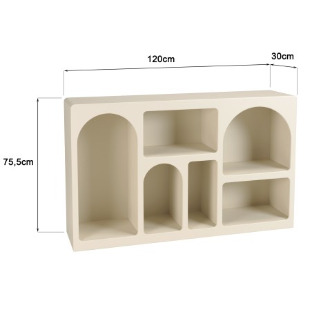 Beige 6-compartment sideboard - Macabane Furniture