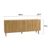 4-door sideboard with rounded decorative motif – Second-hand