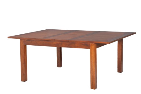 LORINE Square Brown Dining Table 140/50x140cm Mindi Wood