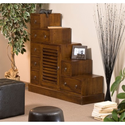 Medium-grade Mindi wood staircase cabinet | SECOND-HAND