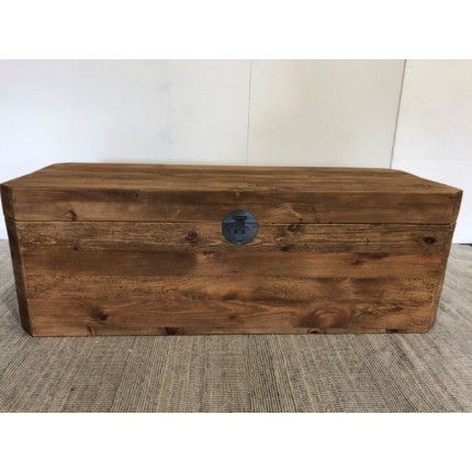 SECONDE MAIN - Coffre rangement marron bois