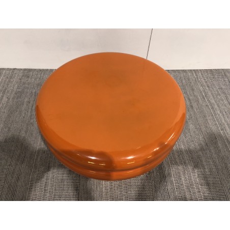 Table d'appoint design en fer couleur orange - Seconde Main