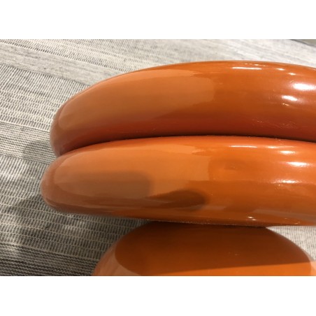 Table d'appoint design en fer couleur orange - Seconde Main