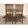 SECONDE MAIN - Lot de 2 chaises en teck huilé