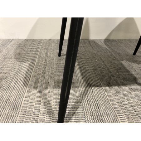Lot de 2 chaises TOM - Tissu marron et acier noir | Seconde Main