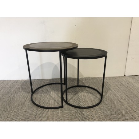 Set de 2 tables d'appoint gigognes rondes - Seconde Main