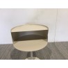 Table d'appoint ronde en acier beige D35cm | Collection Agathe