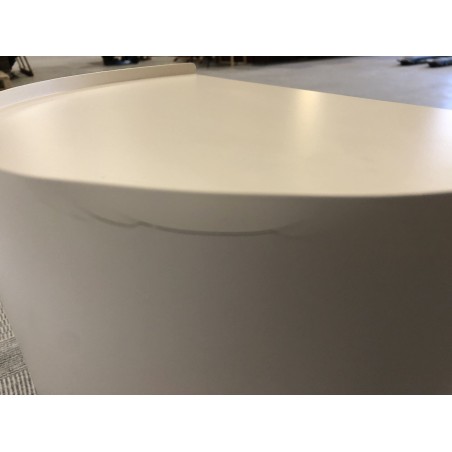 Table d'appoint ronde en acier beige D35cm | Collection Agathe