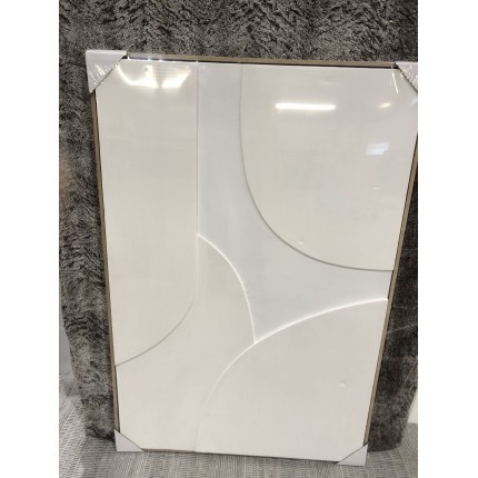 Décoration murale 83x123cm formes abstraites blanches | Seconde main