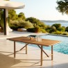 Tavolo da giardino in legno di teak riciclato | Mobili Macabane