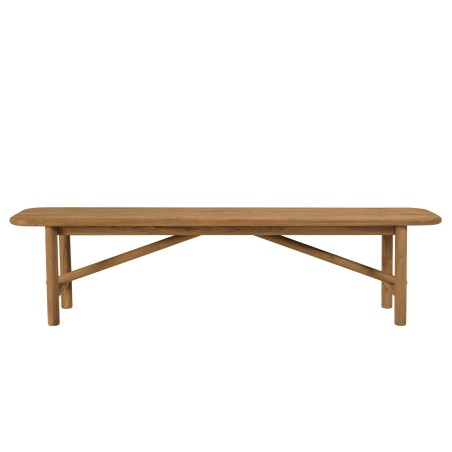 Gartenbank 180x40cm aus recyceltem Teakholz | Macabane Möbel