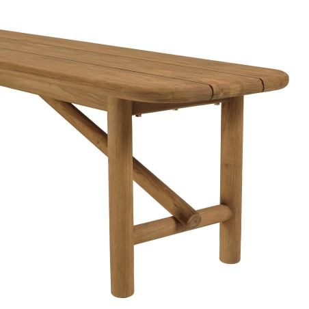 180x40cm garden bench made from recycled teak | Macabane Furniture