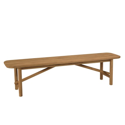 180x40cm garden bench made from recycled teak | Macabane Furniture