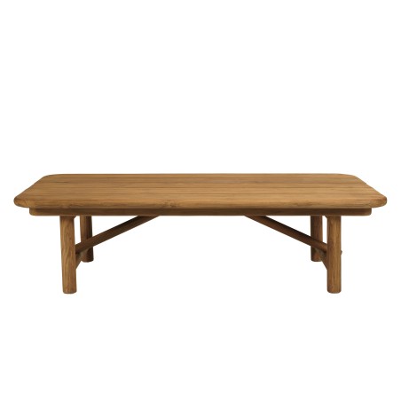 130x70cm garden coffee table made from recycled teak | Macabane