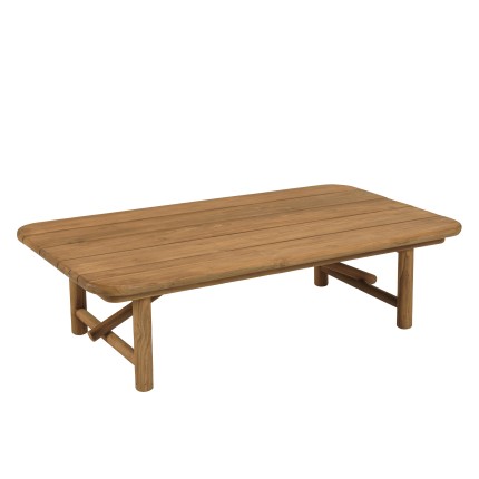 130x70cm garden coffee table made from recycled teak | Macabane