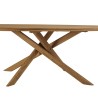 Ovaler Gartentisch 240x120cm aus recyceltem Teakholz