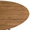 Ovaler Gartentisch 240x120cm aus recyceltem Teakholz