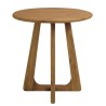 Ronde tuineettafel van gerecycled teakhout D70cm