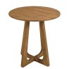 Runder Gartentisch aus recyceltem Teakholz, Durchmesser 70 cm