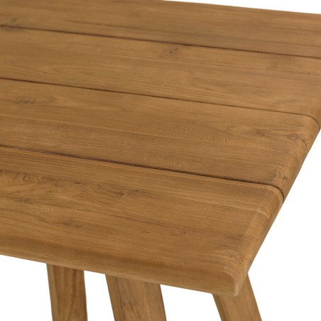 Vierkante tuintafel van gerecycled teakhout | Macabane Meubelen