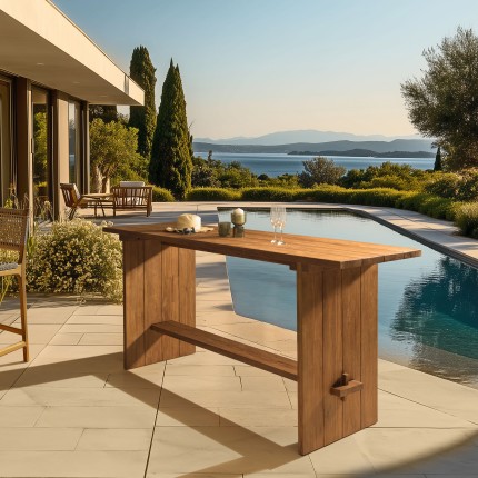 Recycled teak garden bar | Macabane Furniture