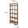 Boekenkast 100x200cm van gerecycled teakhout | Macabane Meubelen
