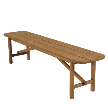 Set Tisch und Bänke aus recyceltem Teakholz | Macabane