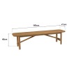Recycled teak table and bench set | Macabane